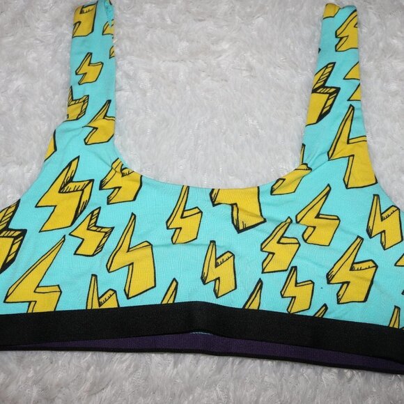 MeUndies U-back bralettes lot of 2 size small Lighting Bolts NWOT - Picture 3 of 5